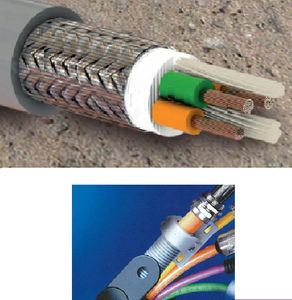 Versorgungs-Stromkabel / Panzer / halogenfrei / für Energieführungsketten