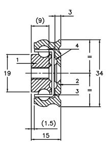 Teleskopschienen / Kugel / verzinkter Stahl