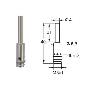 induktiver Näherungsschalter / Miniatur / zylinderförmig / IP67