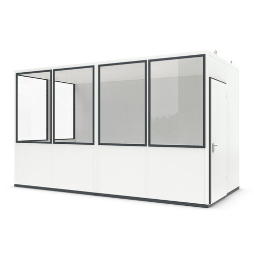 Modulierbares Raum-in-Raum-System - Basic 10 - WSM – Walter Solbach Metallbau GmbH - Blech / Glas / mit PVC Fußboden