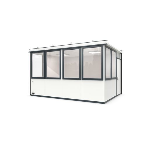 Modulierbares Raum-in-Raum-System - Outdoor Basic 15 Office Plus - WSM – Walter Solbach Metallbau GmbH - Blech / Mineralfaser / mit PVC Fußboden