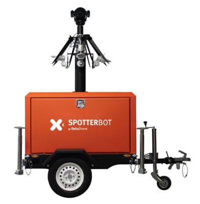 Teleskopisches Mast für Videoüberwachung - SPOTTER BOT® - Tonner Drones - mobil