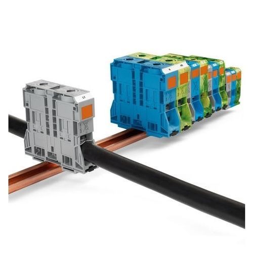 Hochstromklemmenblock - POWER CAGE CLAMP - WAGO - auf DIN-Schiene / Federdruck / ohne Schrauben