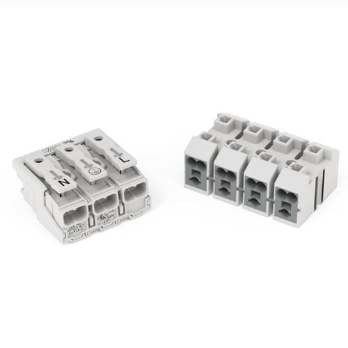 Stromversorgungs-Steckverbinder - 294 series - WAGO - DIN / rechteckig / steckbar