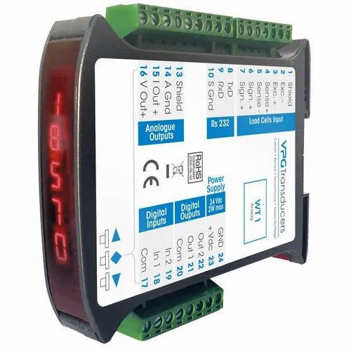 LED-Display-Wägeindikator - WT1 - VPG Transducers - Vishay Precision Group - für DIN-Schiene / eigensicher / analog
