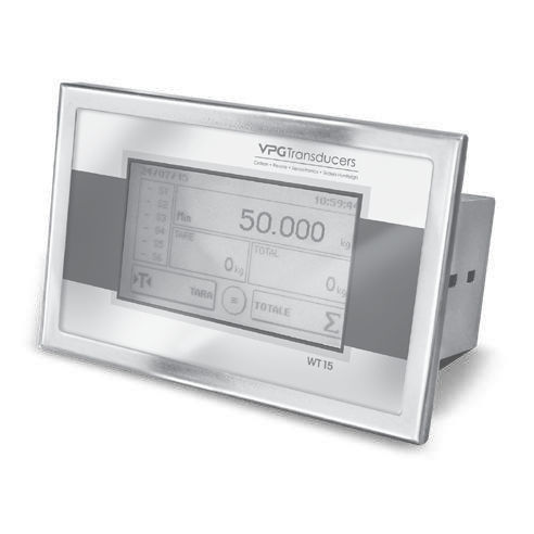 Wägeindikator mit LCD-Anzeige - WT15 - VPG Transducers - Vishay Precision Group - mit Touchscreen / einbaufähig / wandmontiert