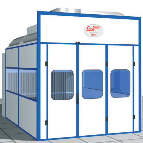 Geschlossene Lackierkabine - Euroauto PSV series - Eurotherm - für Fahrzeuge / Trockenfilter / Druck