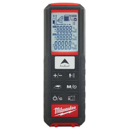 Laser-Entfernungsmesser - LDM 50 - Milwaukee - tragbar / mit automatischer Berechnung des Volumens / metrisch