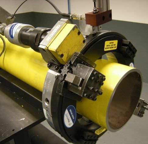 Handbediente Schneidemaschine - Mactech Low Clearance Clamshell - Mactech Europe Ltd - Anfasen / für Rohrenden