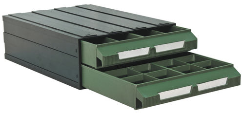 Schubladenblock zur Lagerung von Kleinteilen - 240 x 345 x 100 mm | K-8/2 - Plastipol, s.a.