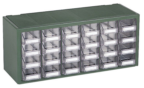 Modulares Lagersystem / transparente Schubladen - 470 x 170 x 205 mm | MB-124 BH - Plastipol, s.a.