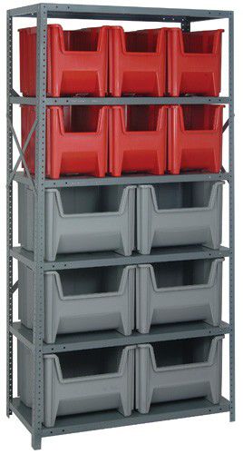 Warenlager-Regal - QSBU-600800 - Quantum Storage systems - einseitig / für mittelschwere Lasten / für Schachteln