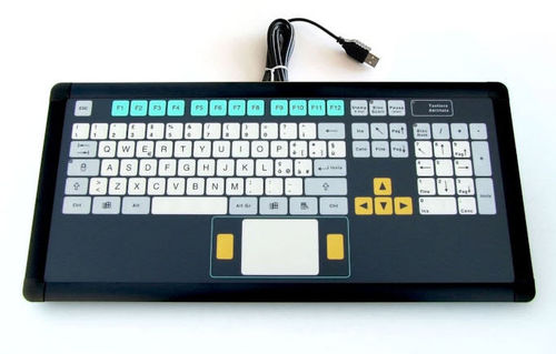 Desktop-Tastatur - KT-105-I-40 - k-tronic S.r.l. - kapazitiv / 105 Tasten / Touchpad