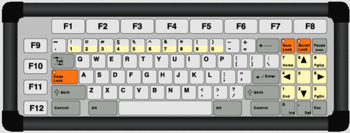 Einbaufähige Tastatur - KT-85-I-42 - k-tronic S.r.l. - Membran / 85 Tasten / Industrie