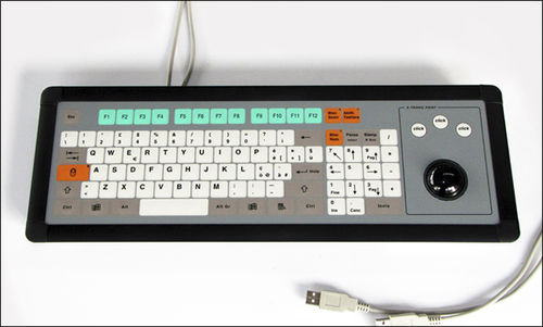Einbaufähige Tastatur - KT-96-I-08 - k-tronic S.r.l. - Membran / 96 Tasten / Trackball
