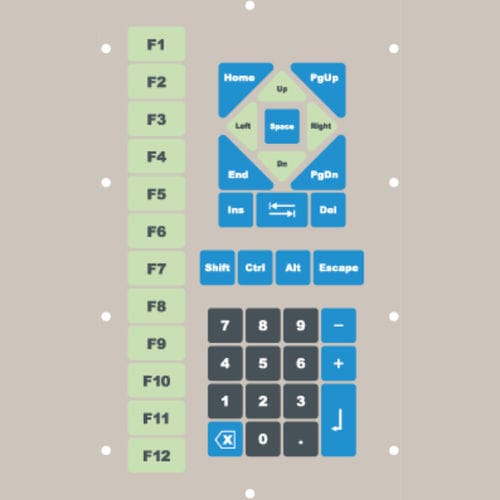 Einbaufähige Tastatur - KT-FUN-02 - k-tronic S.r.l. - Membran / 40 Tasten / Industrie