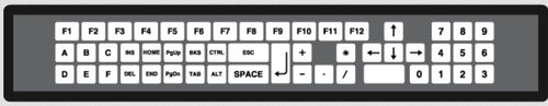 Desktop-Tastatur - KT-50-T-10	 - k-tronic S.r.l. - mit mechanischen Tasten / Membran / 50 Tasten