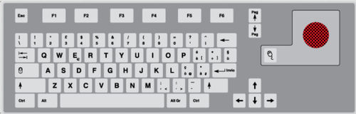 Einbaufähige Tastatur - KT-71-PI-01 - k-tronic S.r.l. - mit mechanischen Tasten / 71 Tasten / Trackball