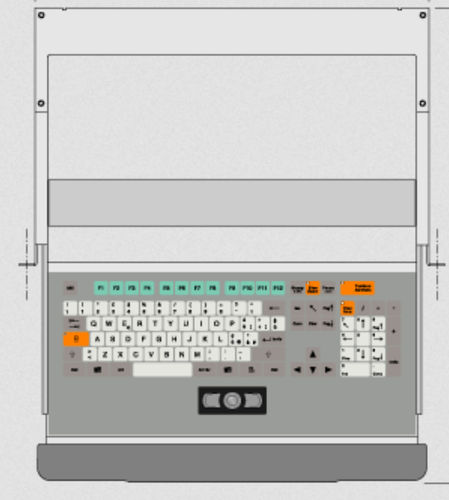 Tastatur auf Einschub - KT-105-C-23 - k-tronic S.r.l. - mit mechanischen Tasten / Membran / 105 Tasten