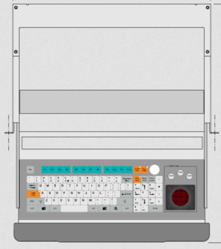 Tastatur auf Einschub - KT-96-C-13 - k-tronic S.r.l. - mit mechanischen Tasten / Membran / 96 Tasten