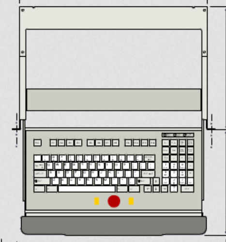 Tastatur auf Einschub - KT-101-DVC-03 - k-tronic S.r.l. - mit mechanischen Tasten / 101 Tasten / Trackball
