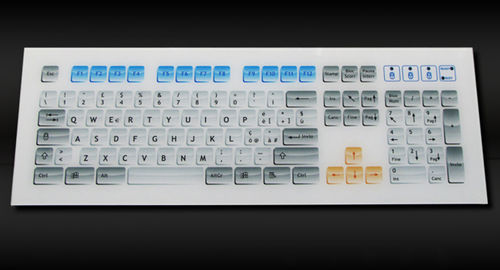 Einbaufähige Tastatur - Touch Night - k-tronic S.r.l. - kapazitiv / USB / Glas