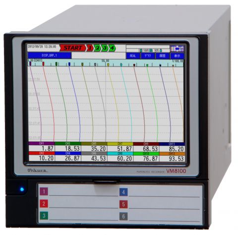 Papierloser Rekorder - VM8100A - Ohkura Electric - mit Touchscreen