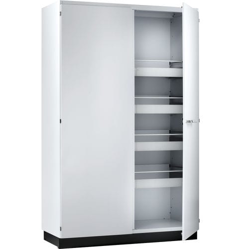 Hoher Schrank - EXPLORIS® - Köttermann GmbH - Lager / bodenstehend / doppeltürig