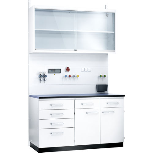 Lagerschrank - Köttermann GmbH - wandmontiert / mit Schublade / doppeltürig