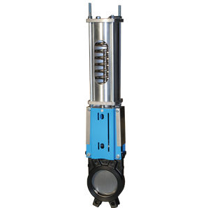 Plattenschieber - WGE-PSNC - Watergates GmbH & Co. KG - pneumatisch gesteuert / für Wasser / flanschmontiert