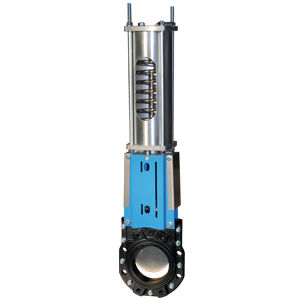 Plattenschieber - WGEB-PSNC - Watergates GmbH & Co. KG - pneumatisch gesteuert / für Wasser / flanschmontiert