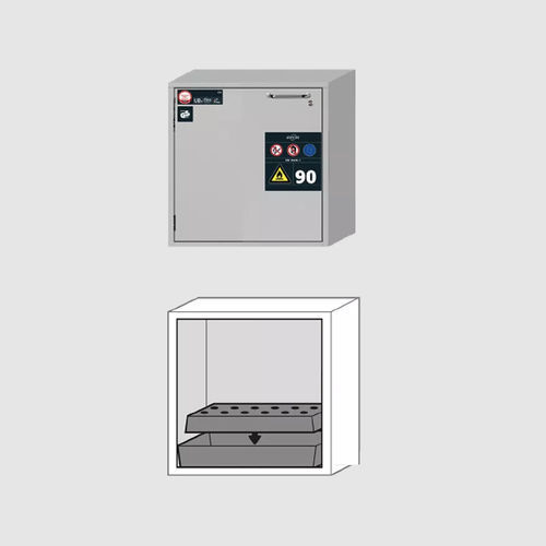 Lagerschrank - Asecos series - POL-EKO sp.k. - Unterbau / doppeltürig / mit 1 Tür