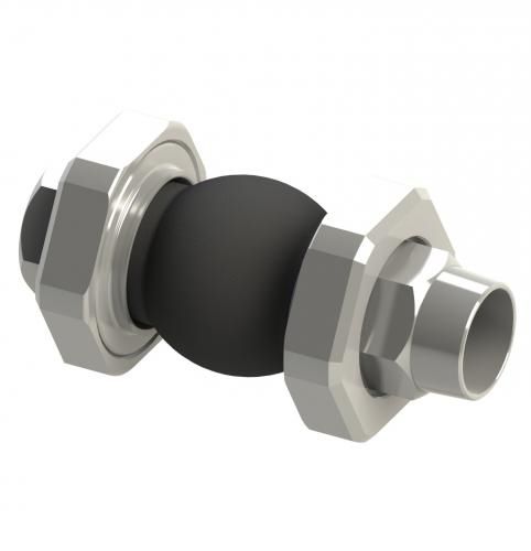 Gummi-Kompensator - B1 - Dieter A. Roth GmbH - rund / Einschraub / Axial