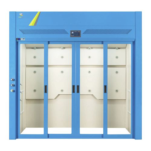 Rauch-Absaug-Schrank - FH WI series - TopAir Systems - bodenstehend / mit Tür / Metall
