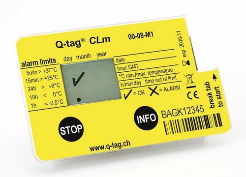 Temperaturanzeiger - Q-tag® CLm - Berlinger & Co. AG - mit direkter Anzeige