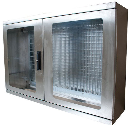 Bodenstehender Schrank - Cahouet - doppeltürig / Edelstahl / verriegelbar
