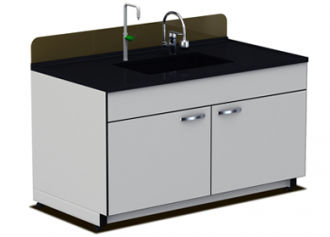 Labortisch mit Waschbecken - CLF-1601 series - CHC Lab Co., Ltd.