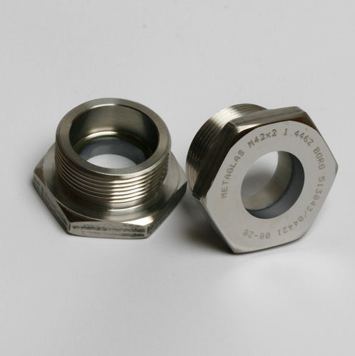 Sechskant-Schauglas - 61 series - Herberts Industrieglas GmbH & Co. KG - Gewinde