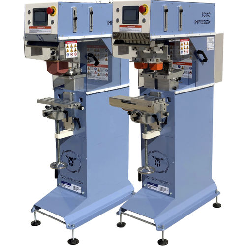 Tampondruckmaschine mit hermetischem Farbgebersystem - CUSTOM - TODO IMPRESIÓN SYSTEMS, SL - halbautomatisch / monochrom / 2-Farben