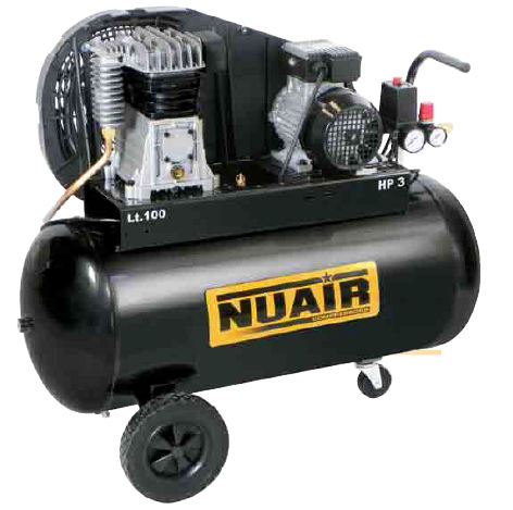 Kolbenkompressor - B2800B/100 CM3 - NUAir compressors - Luft / mit Elektromotor / auf Rollen