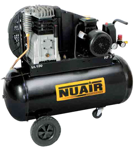 Kolbenkompressor - B3800B/100 CT3 - NUAir compressors - Luft / mit Elektromotor / auf Rollen