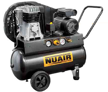 Kolbenkompressor - B2800B/2M/50 TECH - NUAir compressors - Luft / mit Elektromotor / auf Rollen