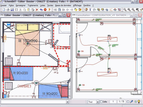 Software / CAD für Elektroprojektierung - SchemBAT - FTZ INFORMATIQUE - für Gebäudetechnik