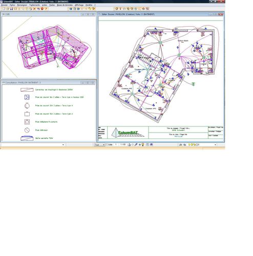 Software / CAD für Elektroprojektierung - SchemBat Pieuvre - FTZ INFORMATIQUE - für Gebäudetechnik
