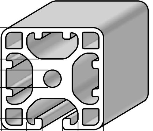 Aluminiumprofil - PRO4040L3N - Alváris Profile Systems GmbH - gerillt / für Industrieanwendungen / leichtgewichtig
