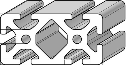 Aluminiumprofil - PRO8040 - Alváris Profile Systems GmbH - rechteckig / für Bauanwendungen / geschlossen