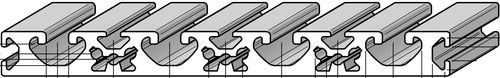 Aluminiumprofil - PRO16016 - Alváris Profile Systems GmbH - gerillt / flach / rechteckig