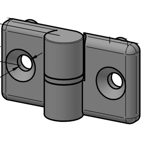 Polyamid-Scharnier - SCHPA series - Alváris Profile Systems GmbH - Einschraub / 180° / Tür