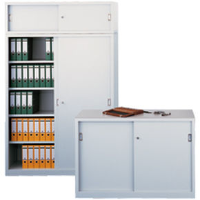 Büroschrank - Otto Kind GmbH & Co. KG - bodenstehend / Fachböden / mit Schiebetüren