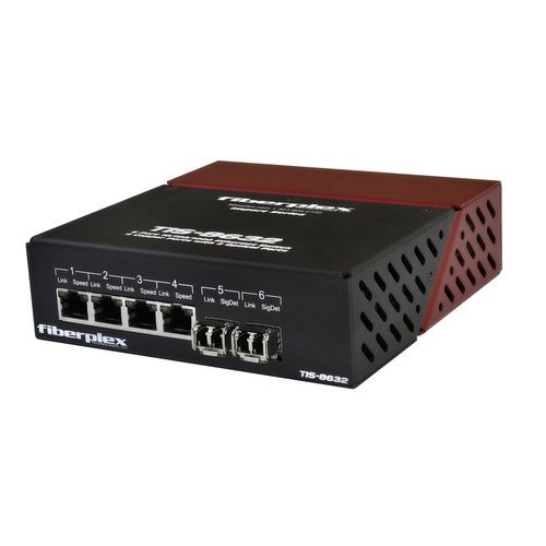 Ethernet-Switch / 6 Ports - TIS-8632 series - FiberPlex Technologies, LLC - für DIN-Schiene / SFP+ / Industrie